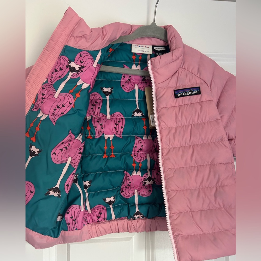 NWT Patagonia Kids - Girl’s Pink Shell Jacket (12-18 months)